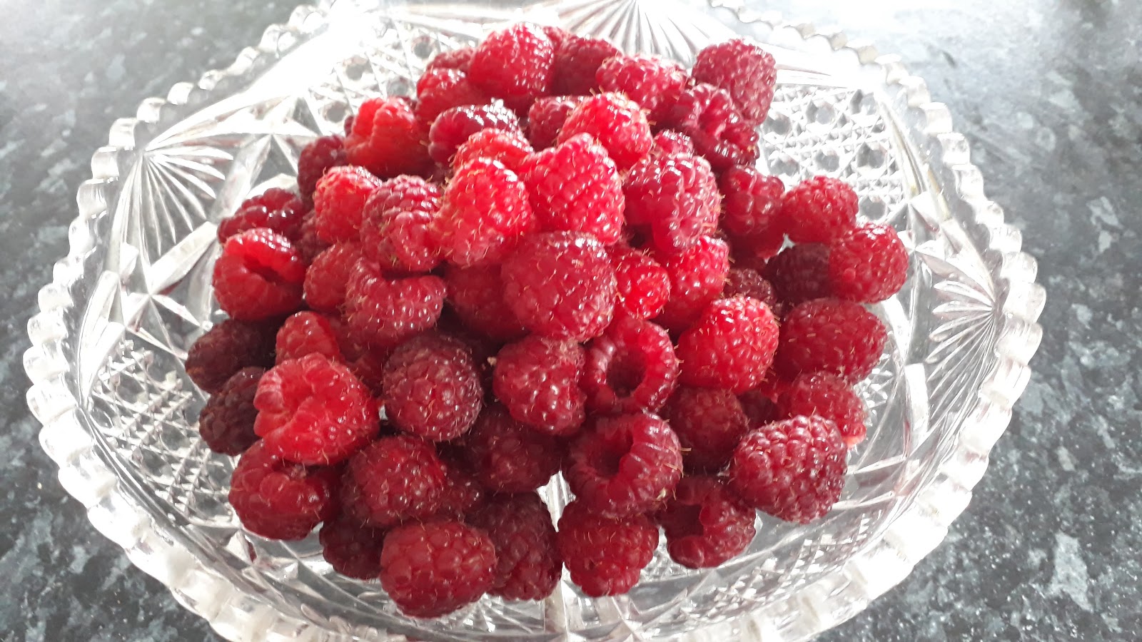 Made with my two hands The first of the season's raspberries