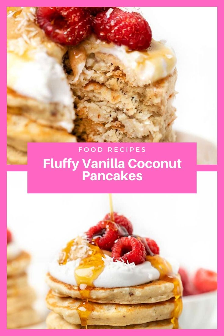 Fluffy Vanilla Coconut Pancakes