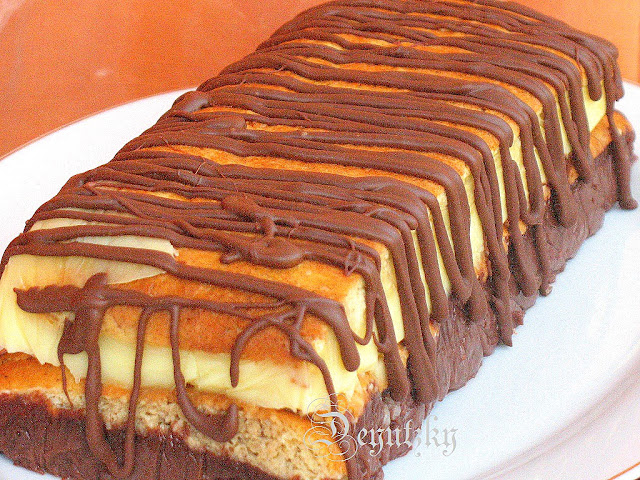 Prajitura cu crema de vanilie si ciocolata Dukan