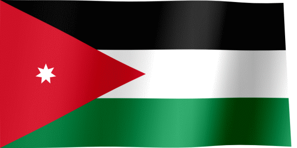Jordan Flag GIF (علم الأردن) - All Waving