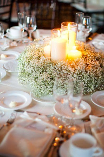 centros de mesa con velas para bodas