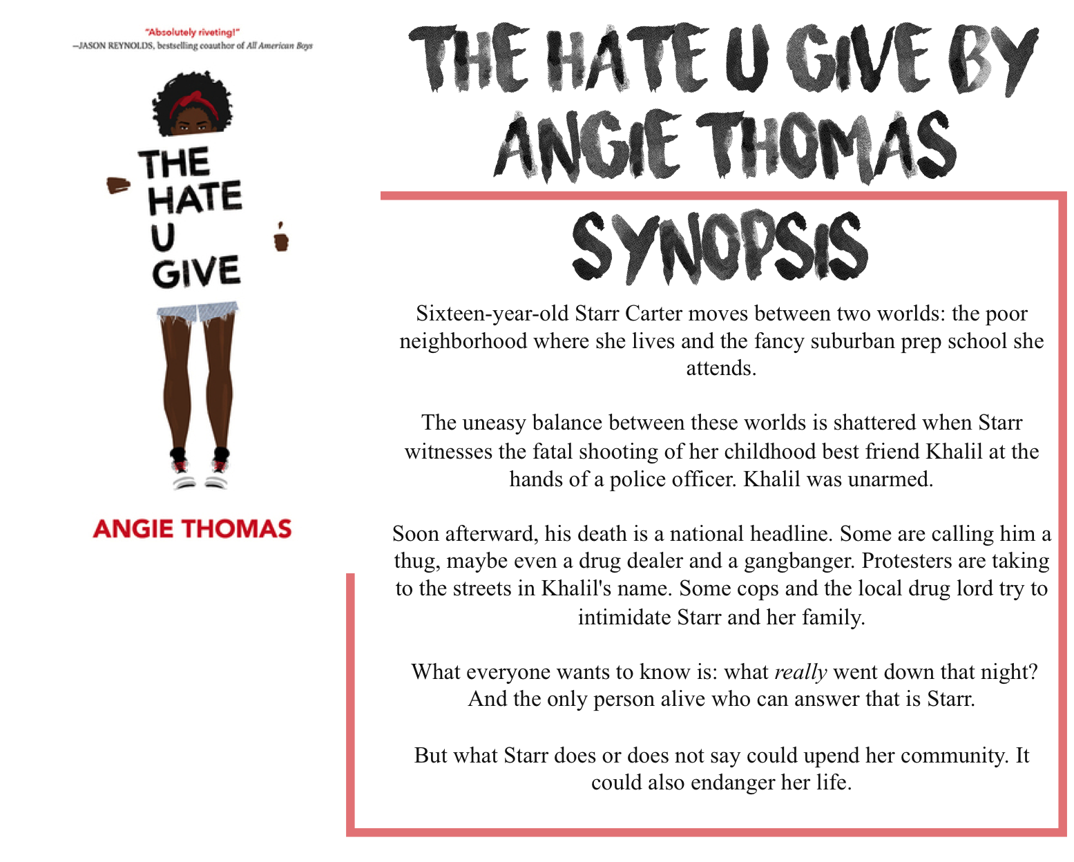 the hate you give book essay