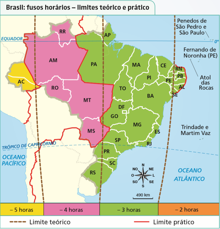 Fusos horários do Brasil - Geografia - InfoEscola