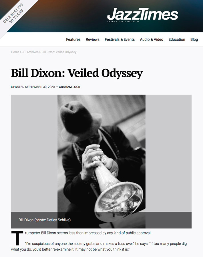 The EyeCatcher Blog Bill Dixon Veiled Odyssey Updated September 30