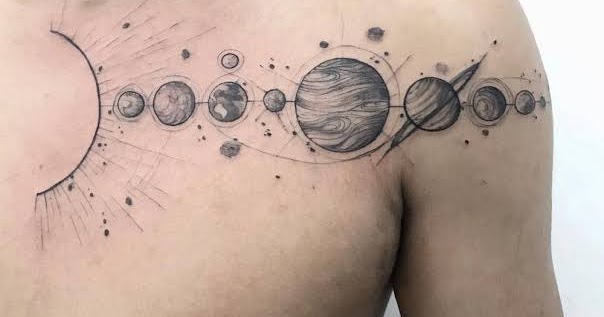 Solar System Tattoo Back Men - Solar System Pics