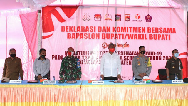 3 Bapaslon Bupati/Wabup Dompu berjanji patuhi protokol Covid-19