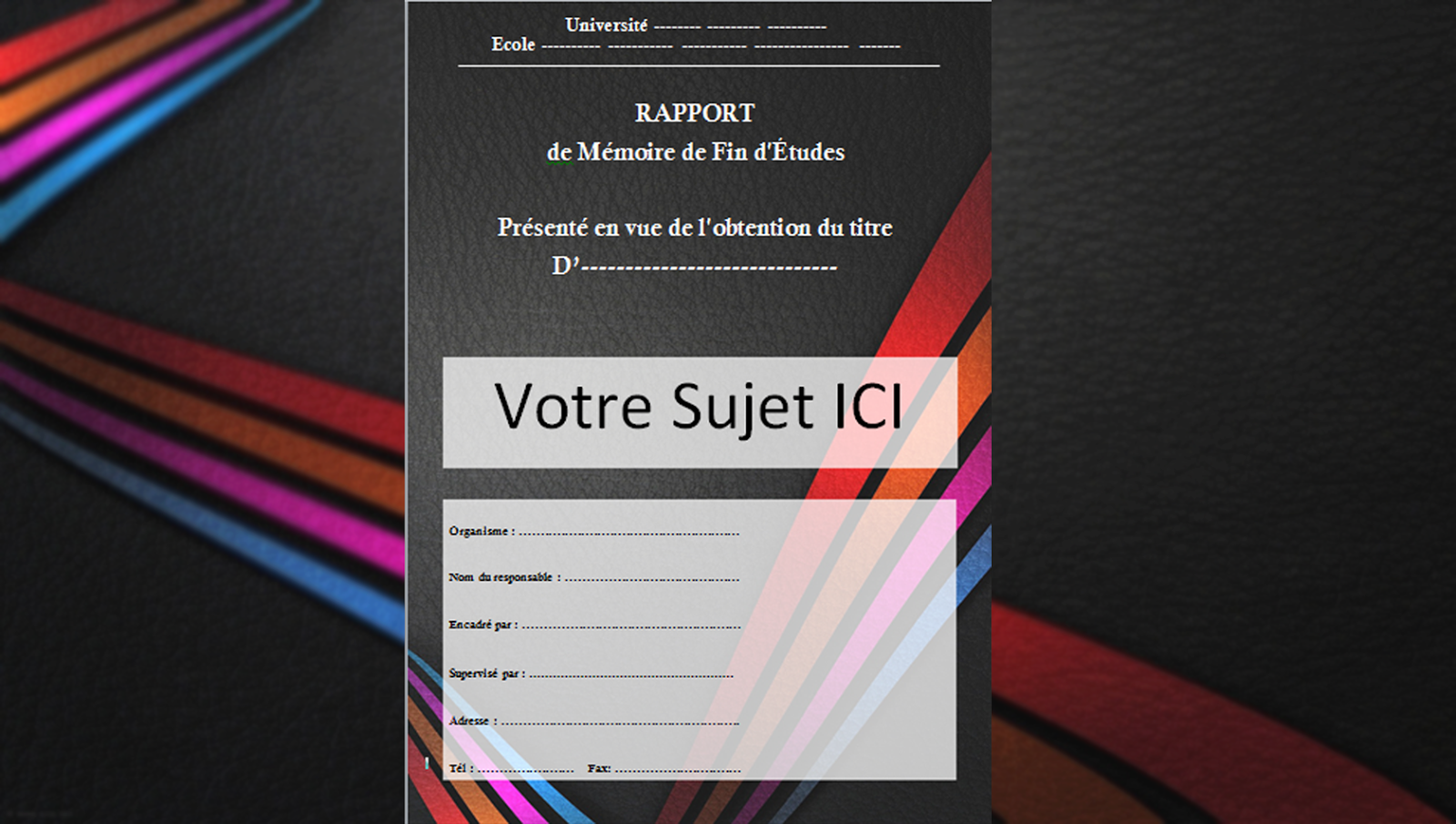 [Docx] Exemple page de garde pour un rapport de stage