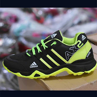 Sepatu Tracking Adidas AX2 Hitam Hijau [AX2-804]