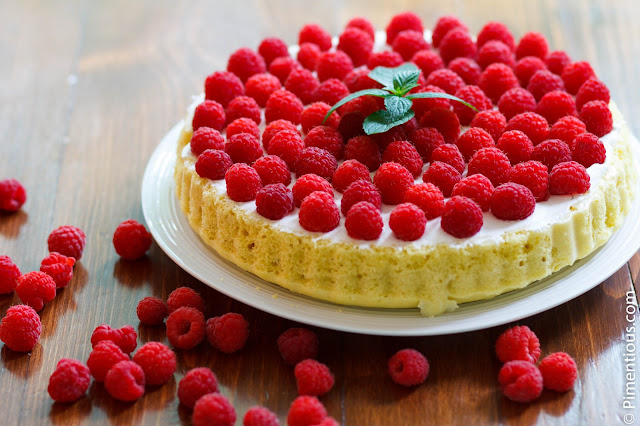 Raspberry Steamed Cake