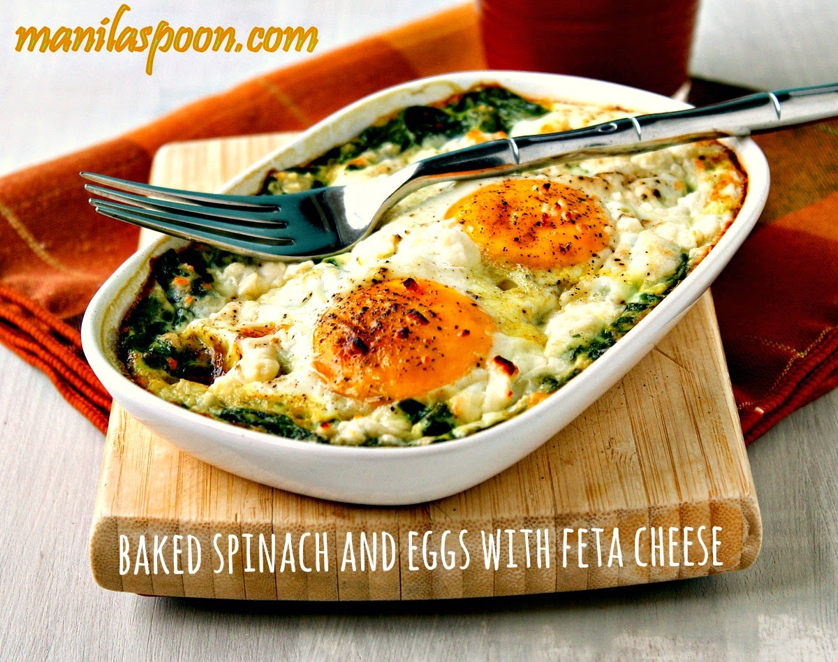 Baked Spinach and Eggs Manila Spoon