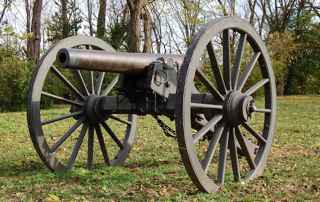 Артиллерия юнионистов тоже сыграла большую роль в сражении. На снимке - 14-фунтовое дульнозарядное орудие Джеймса - одна из наиболее распространенных полевых пушек в армии Севера.