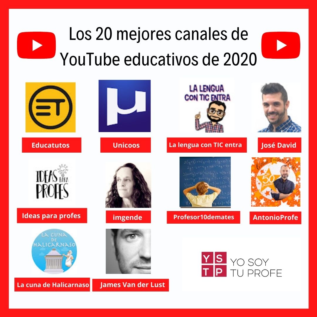 Incluido en "Los 20 mejores canales de YT educativos de 2020" (Yo soy tu profe - 20minutos)