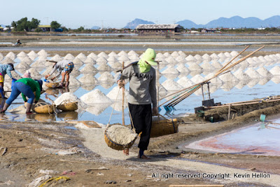 Salt workers, Phetchaburi, Thailand