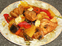 Κοτόπουλο με λαχανικά και φέτα κοκκινιστό - by https://syntages-faghtwn.blogspot.gr