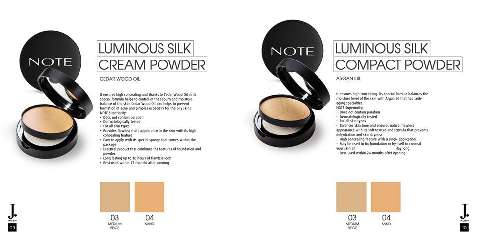 note luminous silk compact powder shades