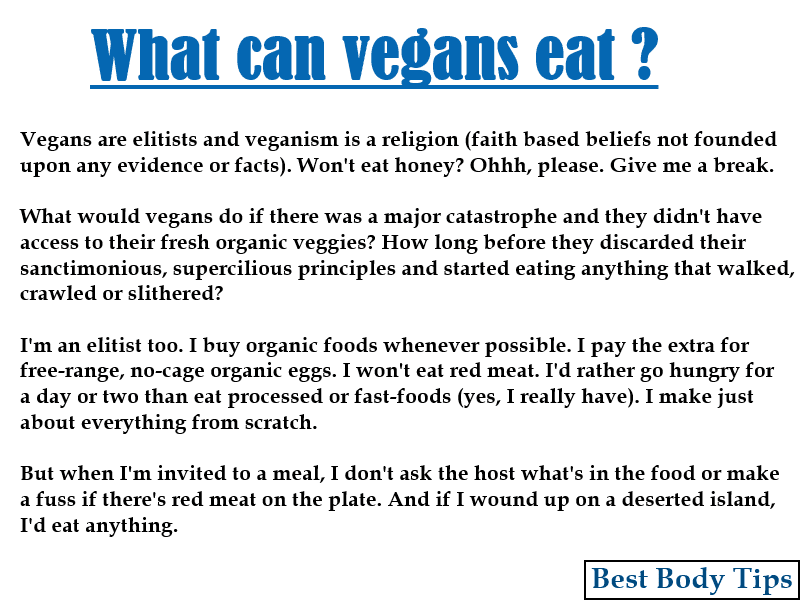 Best Body Tips: Veganism - What can vegans eat