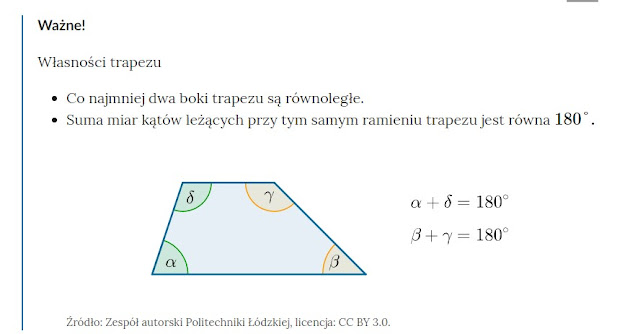 Trapezy - budowa, rodzaje oraz własności kl.5