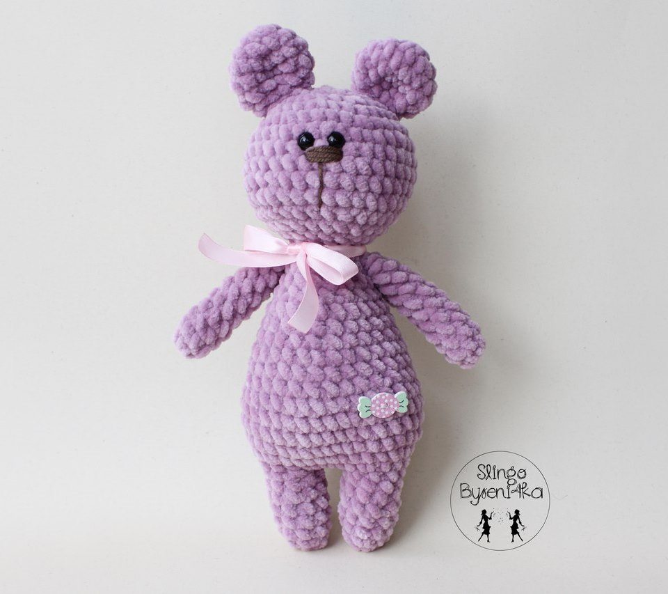 Crochet toy plush bear