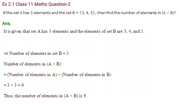 NCERT Maths Solutions Class 11th Chapter 2 Relations and Functions