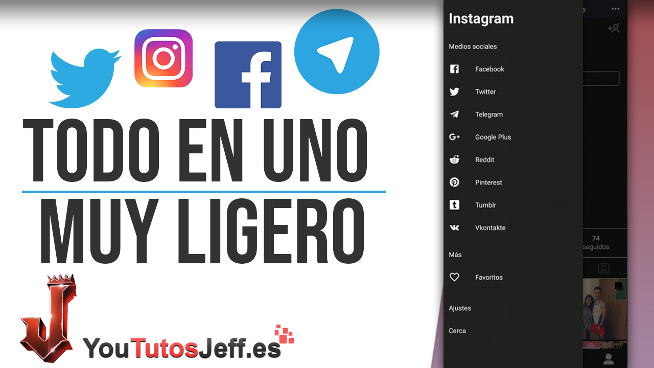 Juntar Instagram, Facebook y Twitter en Una Sola Aplicación - Todo en Uno