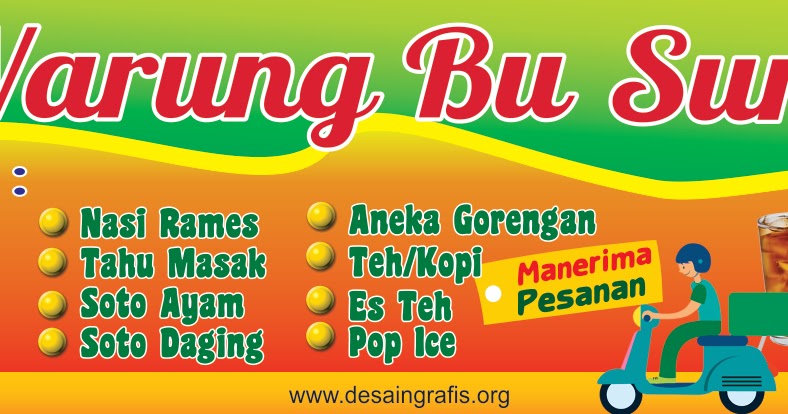 Desain Banner Warung Makan Nasi Rames cdr Kumpulan