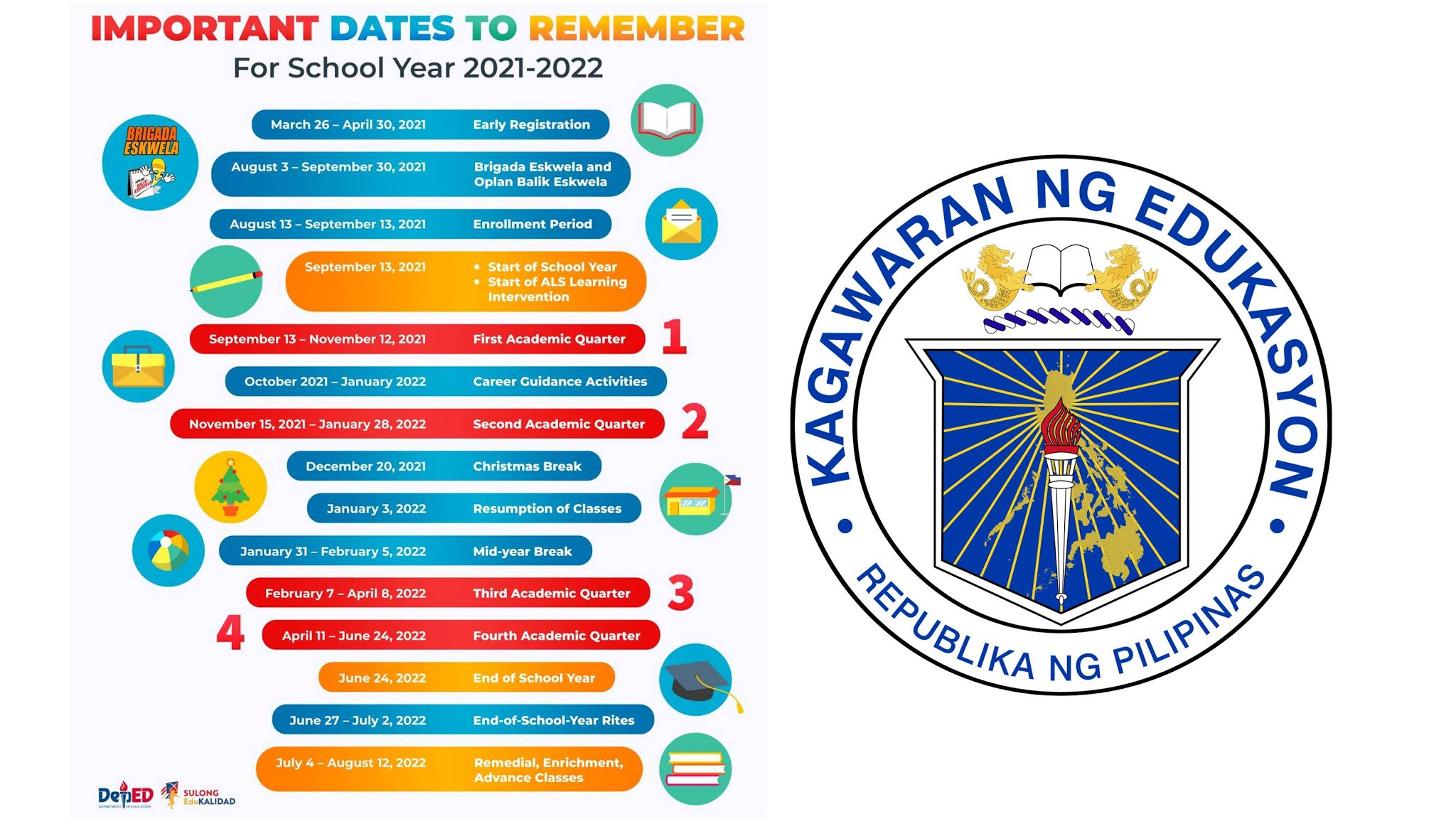 Deped School Year 2021 To 2022 Philippines 2023 Printable Calendar