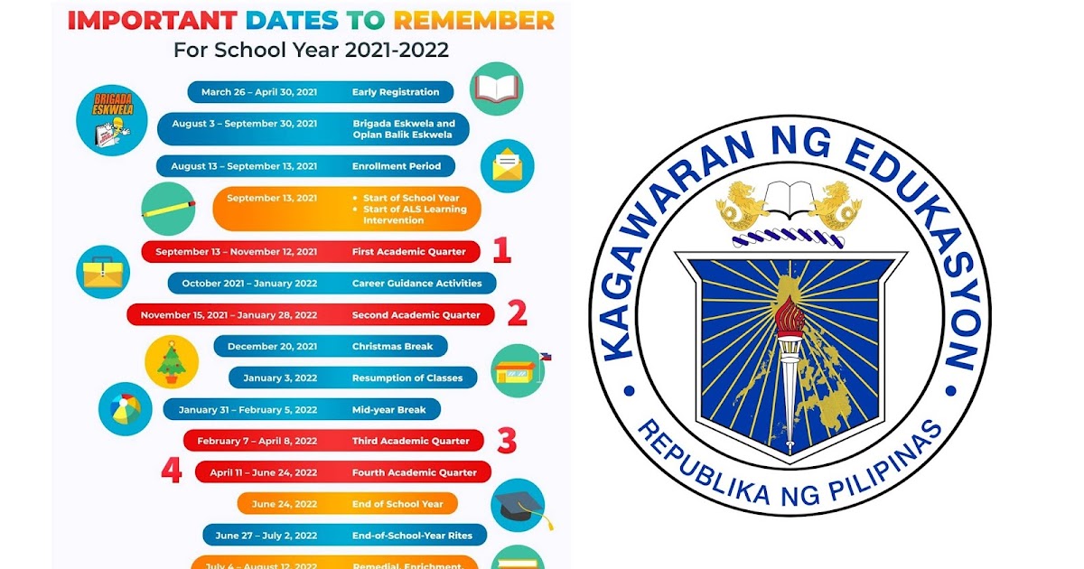 DepEd issues school calendar, activities for SY 2021-2022 - issuesph