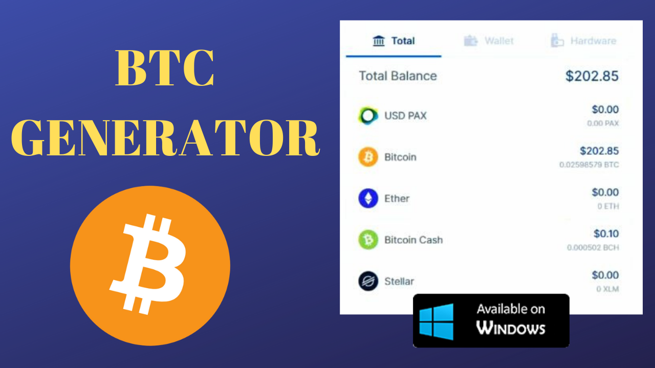 bitcoin generator software 2022