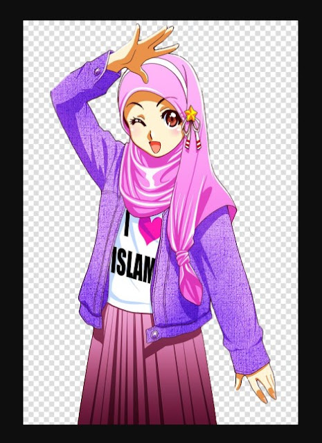 Gambar kartun muslimah lucu dewasa
