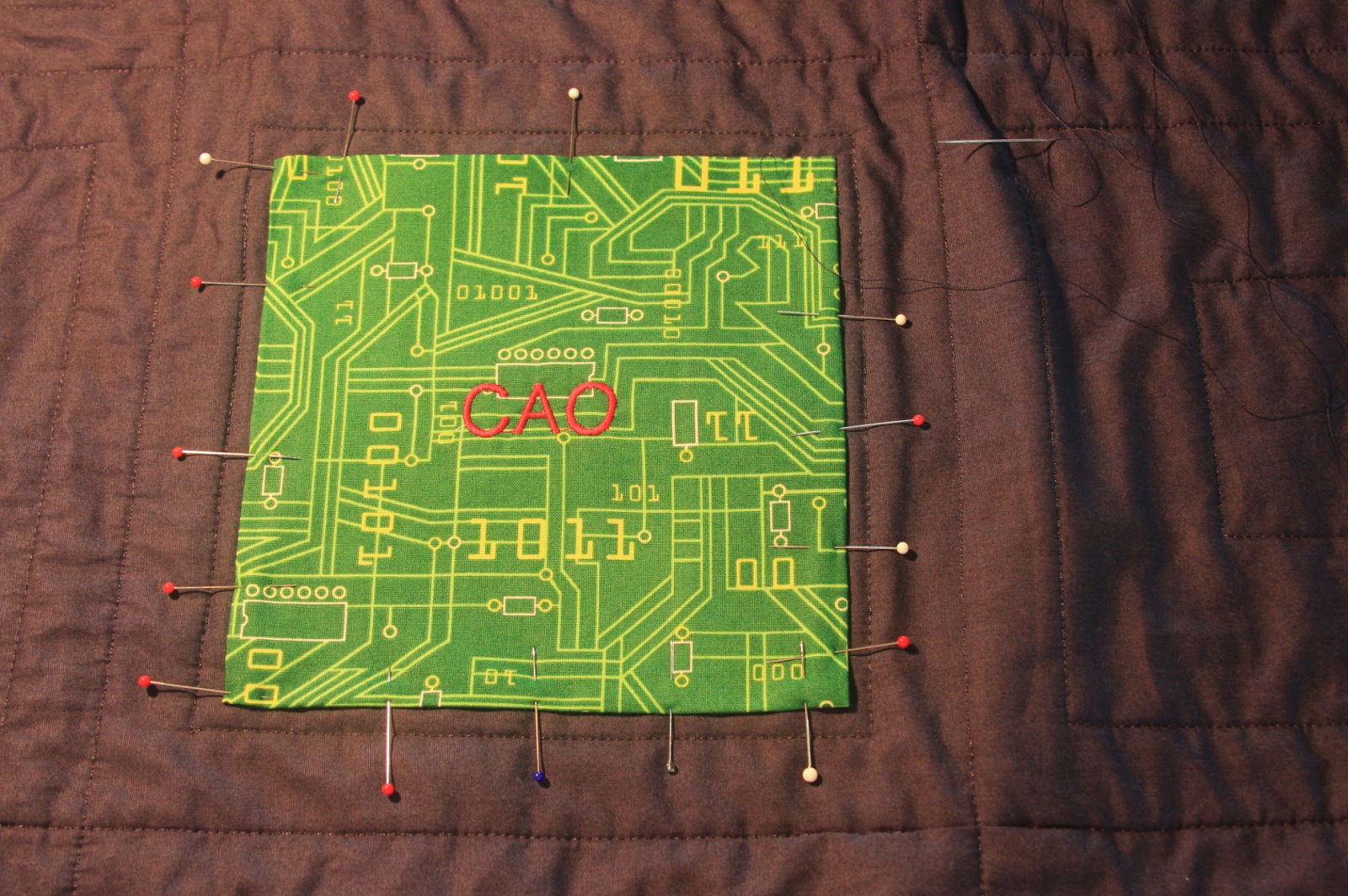 Adonising: First quilt completed in 2020.... and a monogramed circuit ...
