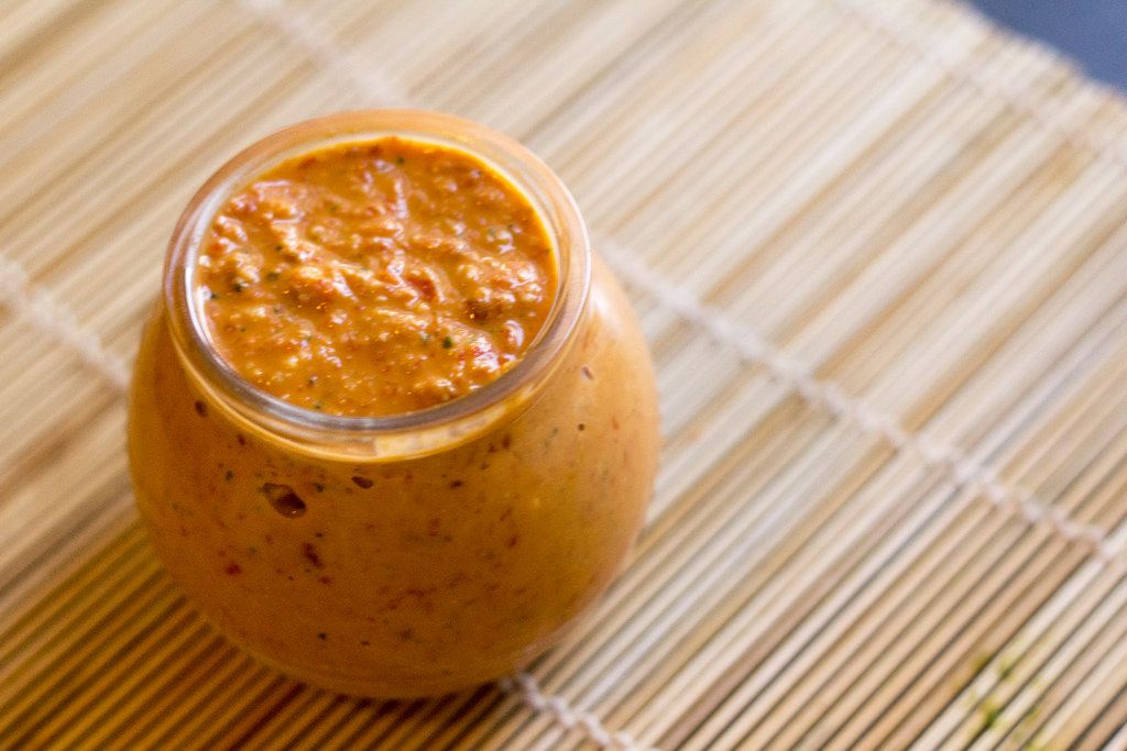 Pesto aux Poivrons et Noix de Cajou idee repas