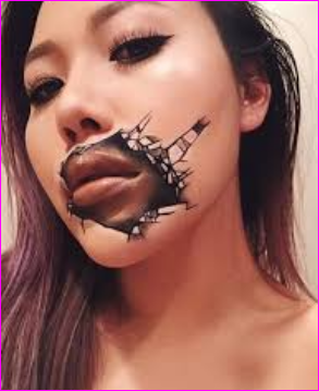 صور لخبيرة مكياج تحول الوجوه إلى لوحات سريالي للفنانة الكندية ميمي تشوي