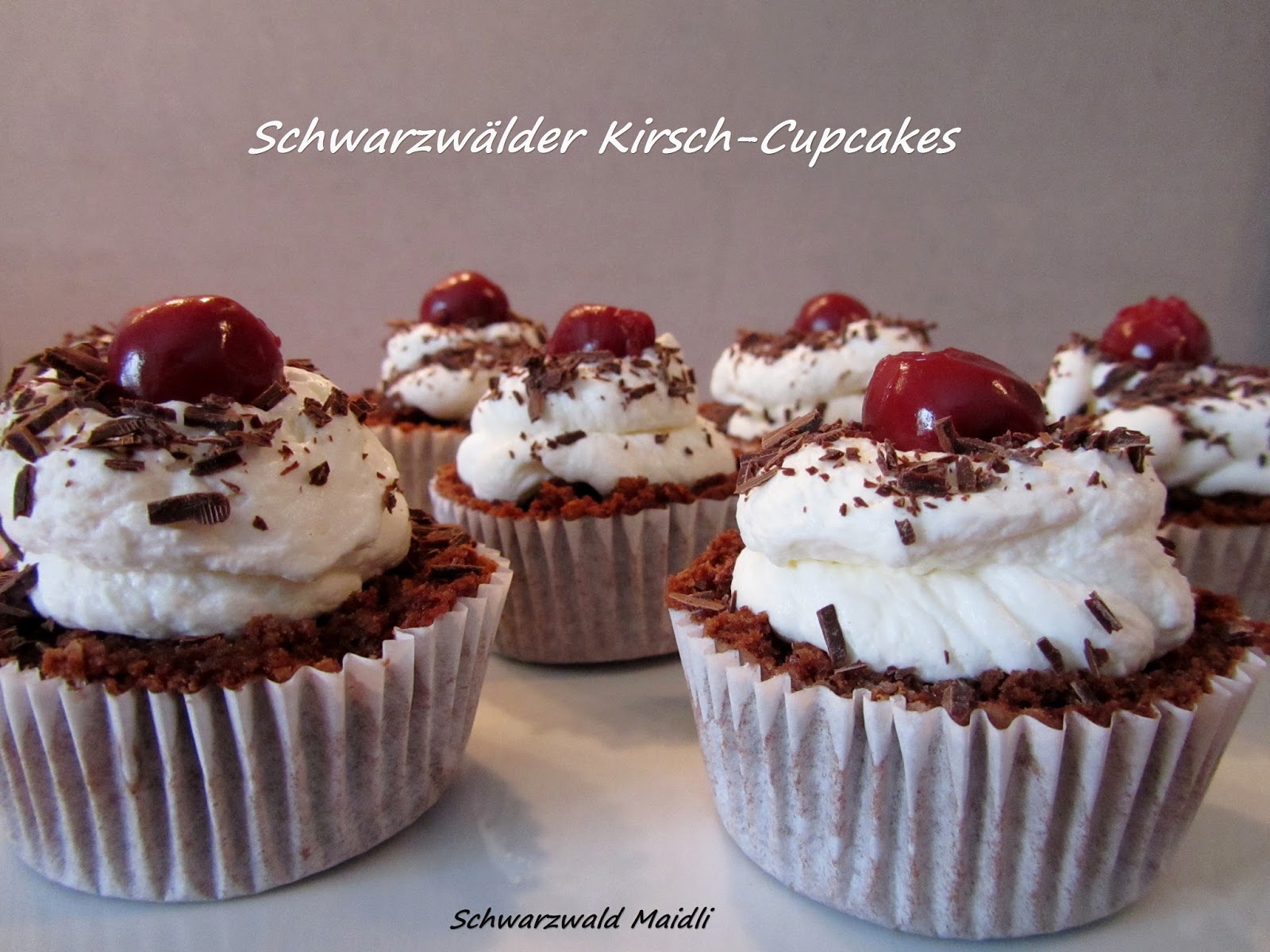 Schwarzwaldmaidli: Schwarzwälder Kirsch-Cupcakes