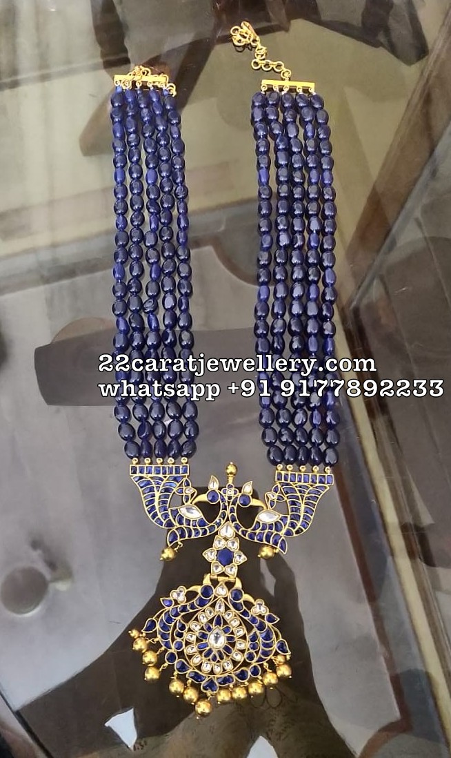 Zahava Dark Blue Sapphire Beaded Necklace – Peridot Fine Jewelry