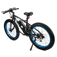 ECOTRIC Fat Tire Electric Mountain Bike 500W E-Bike, for road, trail, beach & snow.. Full electric throttle mode & 3 pedal assist levels. Speeds up to 23 mph, Distance range up to 20 miles on full electric or 45 miles on pedal assist