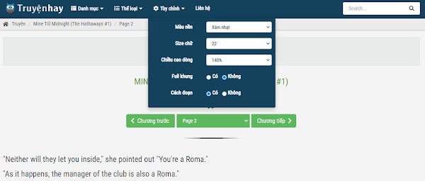 Chức năng đổi chế độ đọc