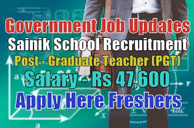 Sainik School Recruitment 2020