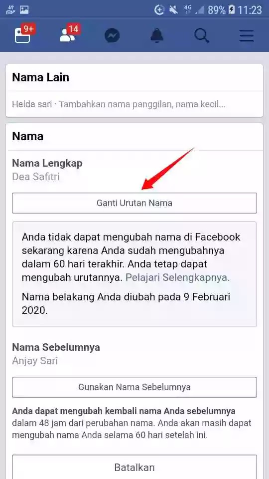 Cara Mengganti Nama di Facebook Tanpa Menunggu 60 Hari Lewat HP