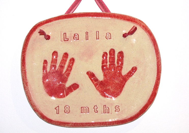 Jan Wallace Pottery Handprints in Clay