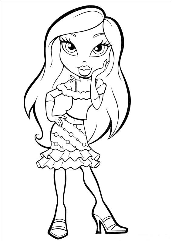 Bratz Coloring Pages Free Printable Coloring Pages