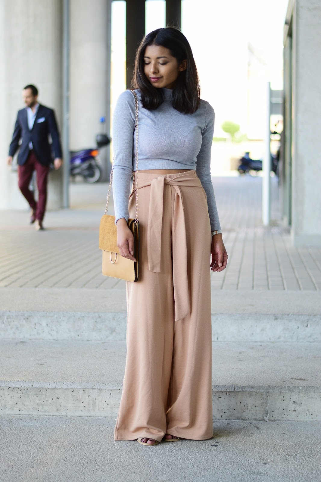 Wide leg trousers and turtleneck crop top - K Meets Style