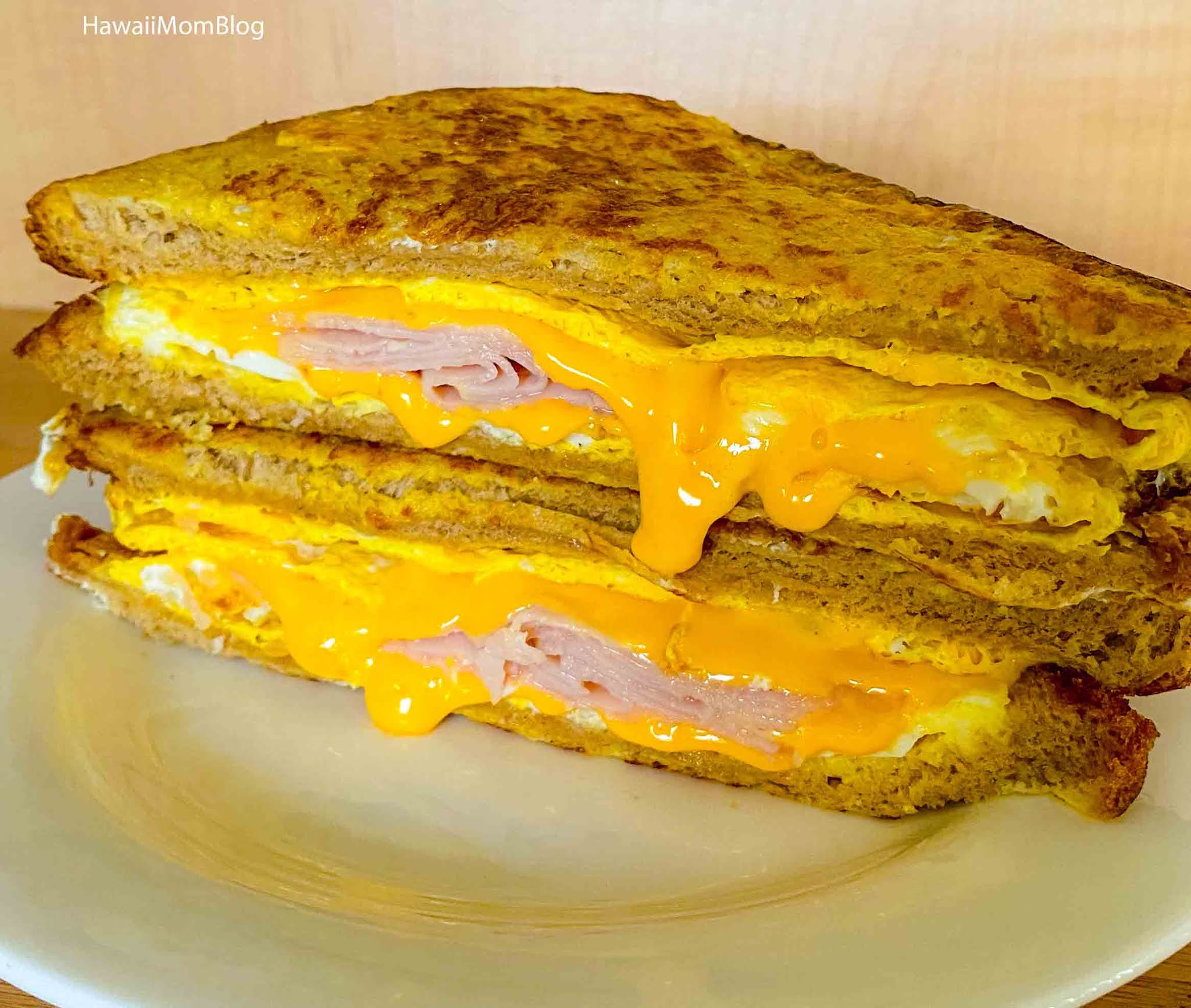 Hawaii Mom Blog French Toast Omelette Sandwich Hack