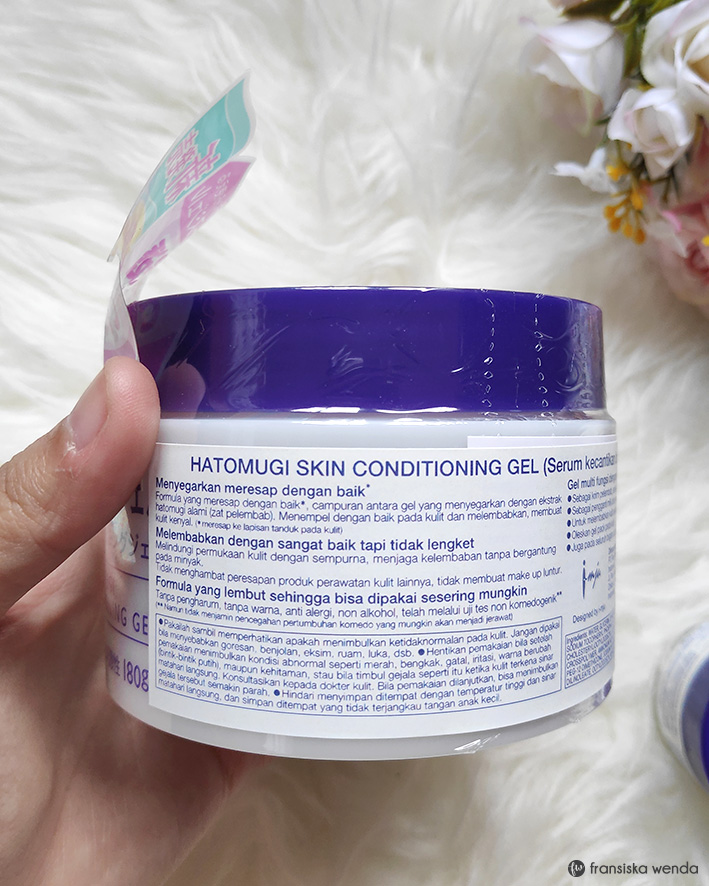Hatomugi Skin Conditioning Gel Review fransiska wenda
