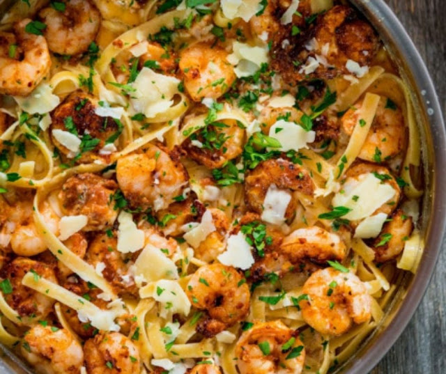 Crispy Cajun Shrimp Fettuccine Crispy Cajun Shrimp Fettuccine