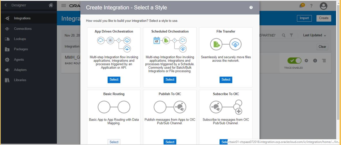 soalicious OIC Create an Integration (Rest to DB data fetch)