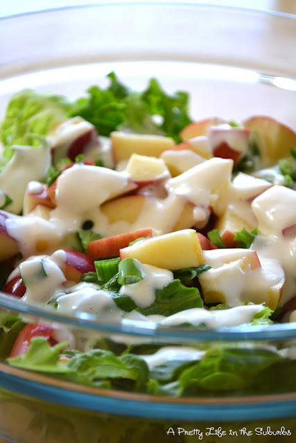 Simple Green Salad with Homemade Mayo Dressing - A Pretty Life In The  Suburbs