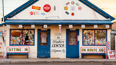 a photo of the visitor center in seligman arizona on historic route 66