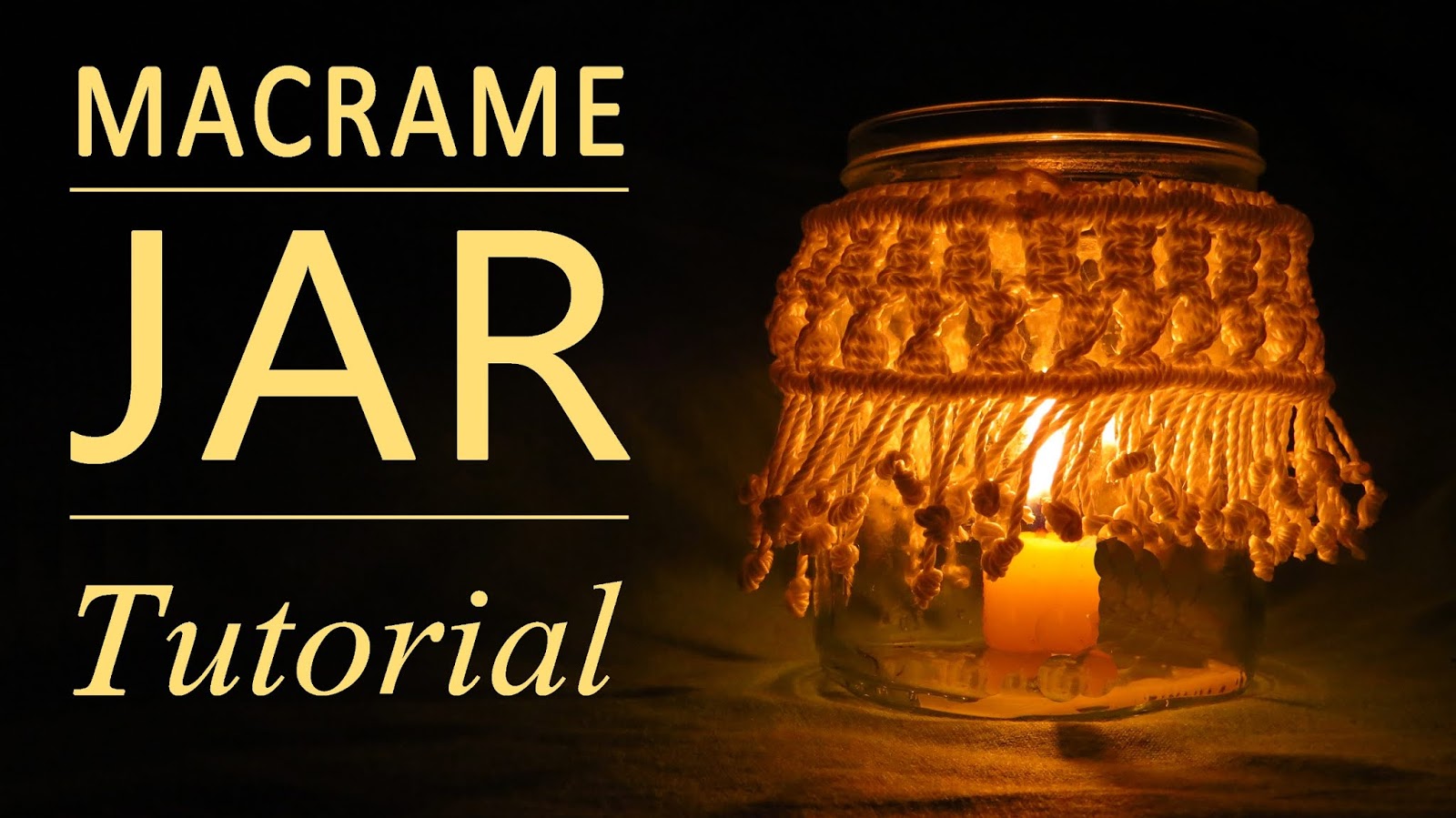 DIY Simple Macrame Jar Cover howto / diy (easy) Macrame Projects