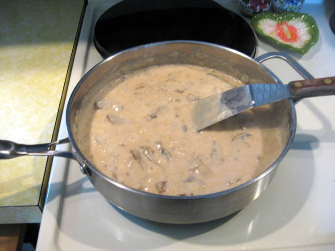 The Potluck Vegetarian VegeStrip Steak Egg Noodle Stroganoff