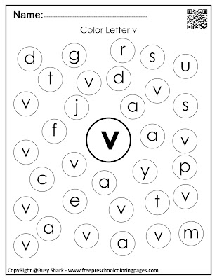 Letter v "10 free Dot Markers coloring pages"